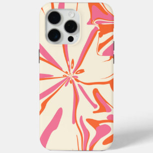 Funda Para iPhone 15 Pro Max Floral de fantasía - rosa, Naranja y crema