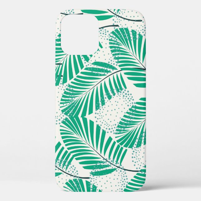 Funda De Case-Mate Para iPhone Floral de hojas de palma: cosecha blanca (Reverso )