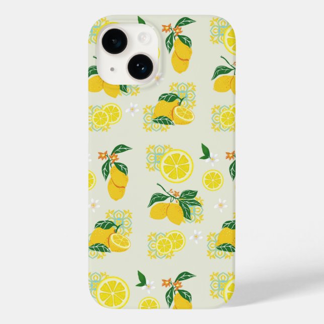 Funda De Case-Mate Para iPhone Floral de Limón (Reverso )
