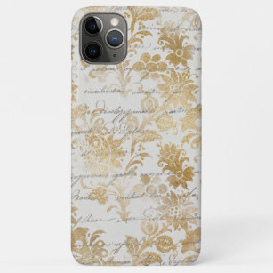 Funda Para iPhone 11 Pro Max Floral de oro francesa