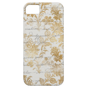 Funda Para iPhone SE/5/5s Floral de oro francesa