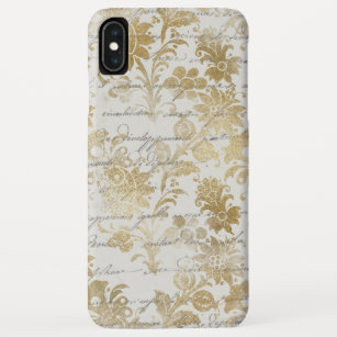 Funda Para iPhone XS Max Floral de oro francesa