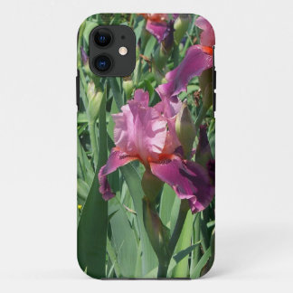 Funda Para iPhone 11 Floral de primavera de irisis moradas