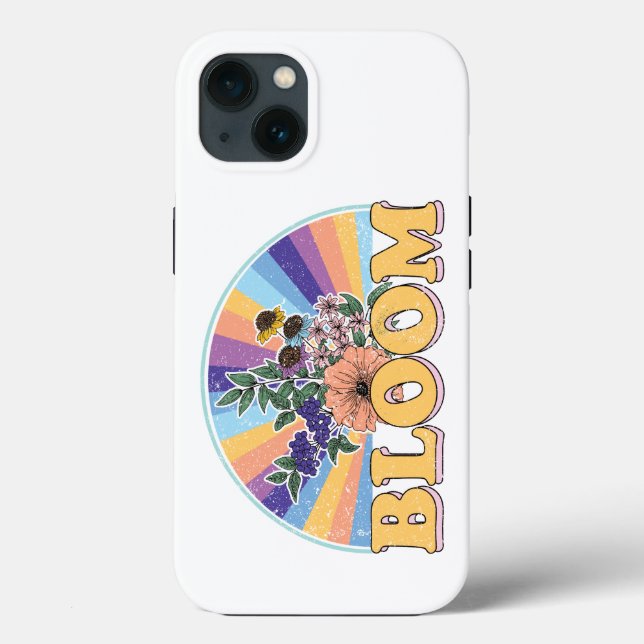 Funda De Case-Mate Para iPhone Floral de retro (Reverso )