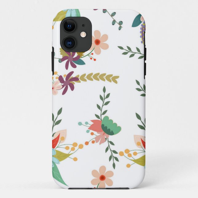 Funda De Case-Mate Para iPhone Floral decorativa (Reverso)