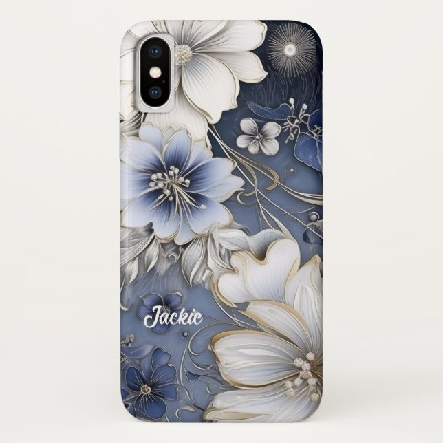 Funda De Case-Mate Para iPhone Floral elegante (Reverso)