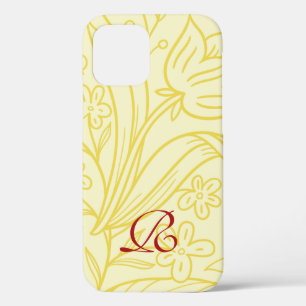 Funda Para iPhone 12 Floral elegante de oro clásico