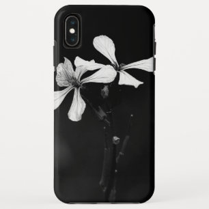 Funda Para iPhone XS Max floral en blanco y negro minimalista