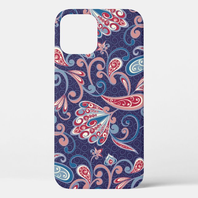 Funda De Case-Mate Para iPhone Floral Étnica: Resumen Oriental Seamless. (Reverso )