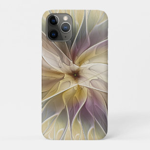 Funda Para iPhone 11 Pro Floral Fantasía Oro berenjena Resumen Arte Fractal