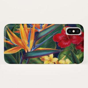 Funda Para iPhone X Floral hawaiano del paraíso tropical