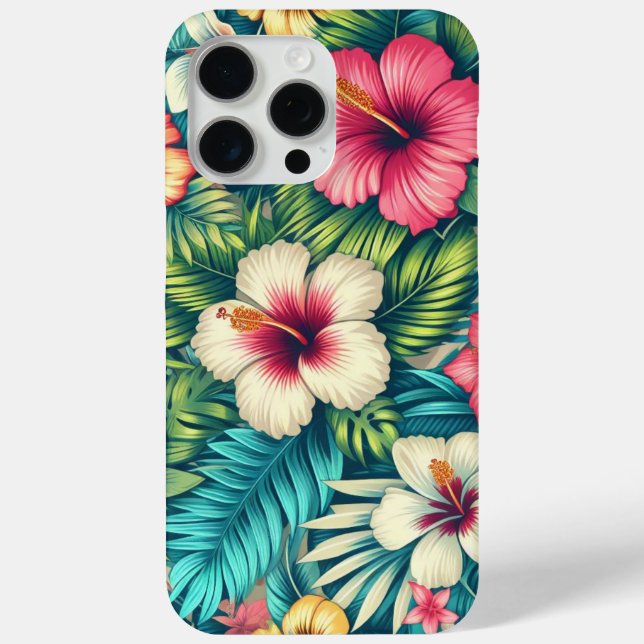 Funda De Case-Mate Para iPhone Floral hawaiano/tropical (Reverso )