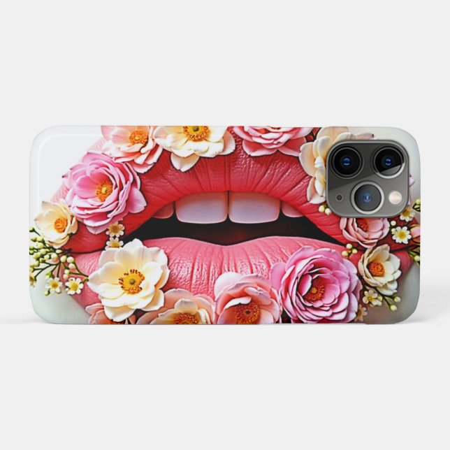 Funda De Case-Mate Para iPhone Floral Lips Artistry (Reverso (horizontal))