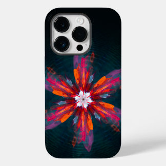 Funda Para iPhone 14 Pro De Case-Mate Floral Mandala Flores Naranja Azul Rojo Resumen