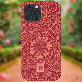 Funda Para iPhone 13 Pro Max Floral Marigold roja de William Morris con inicio