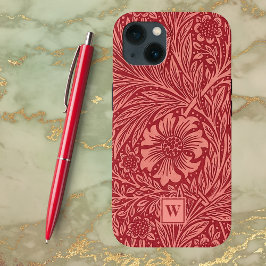 Funda Para iPhone 13 Floral Marigold roja de William Morris con inicio