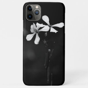 Funda Para iPhone 11 Pro Max floral minimalista en blanco y negro