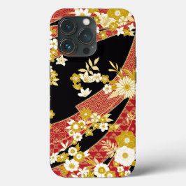 Funda Para iPhone 13 Pro Floral Mix Kimono Pattern
