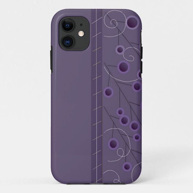 Funda De Case-Mate Para iPhone Floral morada (Reverso)