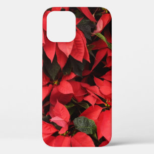 Funda Para iPhone 12 Floral navideña de Navidades de la Poinsettias Roj