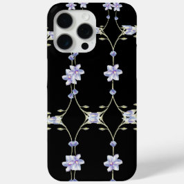 Funda Para iPhone 15 Pro Max Floral negra