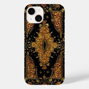 Funda Para iPhone 14 De Case-Mate Floral Negro y Dorado Otoñal