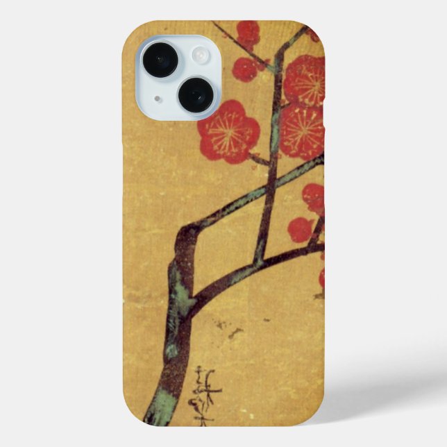 Funda De Case-Mate Para iPhone Floral oriental de cerezo japonés (Reverso )