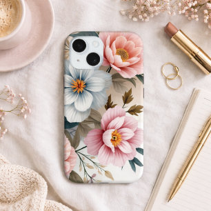 Funda Para iPhone 15 Floral Pastel Delicado