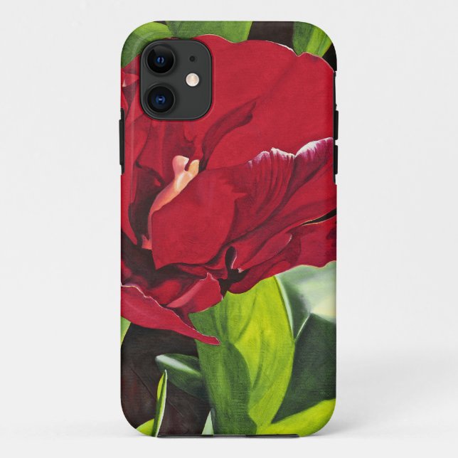 Funda De Case-Mate Para iPhone Floral Peony Rojo (Reverso)