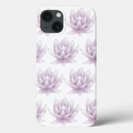 Funda Para iPhone 13 Floral Pink Lotus Girly Wellness Yoga