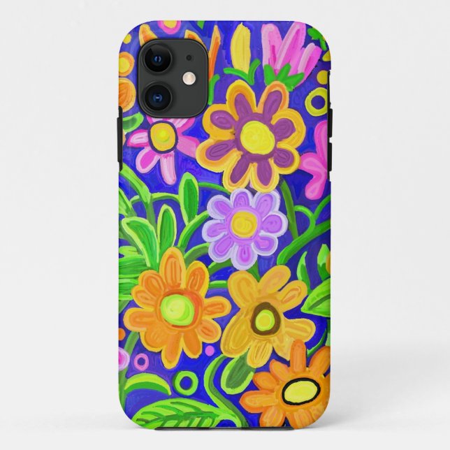 Funda De Case-Mate Para iPhone Floral pintada (Reverso)