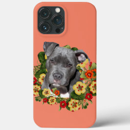 Funda Para iPhone 13 Pro Max Floral pitbull