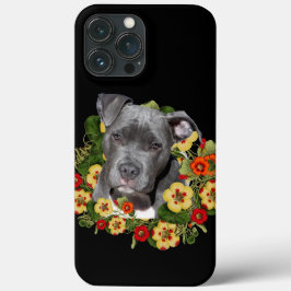 Funda Para iPhone 13 Pro Max Floral pitbull