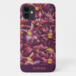 Funda Para iPhone 11 Floral púrpura