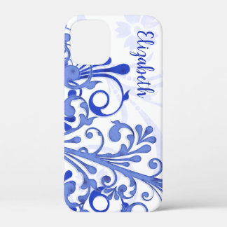 title_seo2 Floral resumen azul y blanco
