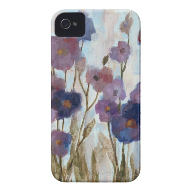 Funda De Case-Mate Para iPhone Floral resumida en púrpura (Atrás)