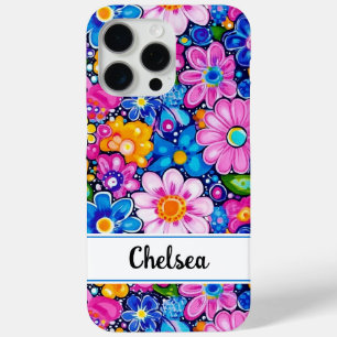 Funda Para iPhone 15 Pro Max Floral Retro Groovy Personalizado