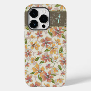 Funda Para iPhone 14 Pro De Case-Mate Floral retro tropical monogramada