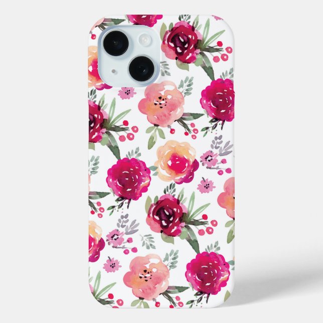 Funda De Case-Mate Para iPhone Floral rosa (Reverso )