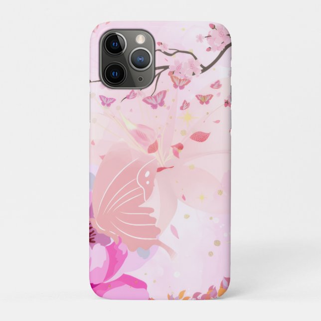 Funda De Case-Mate Para iPhone floral rosa (Reverso)
