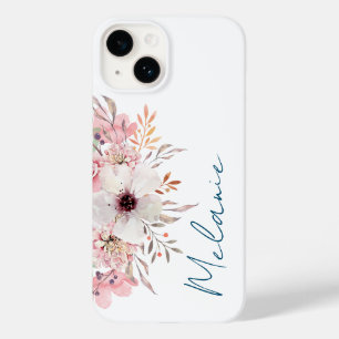 Funda Para iPhone 14 De Case-Mate Floral rosa moderna