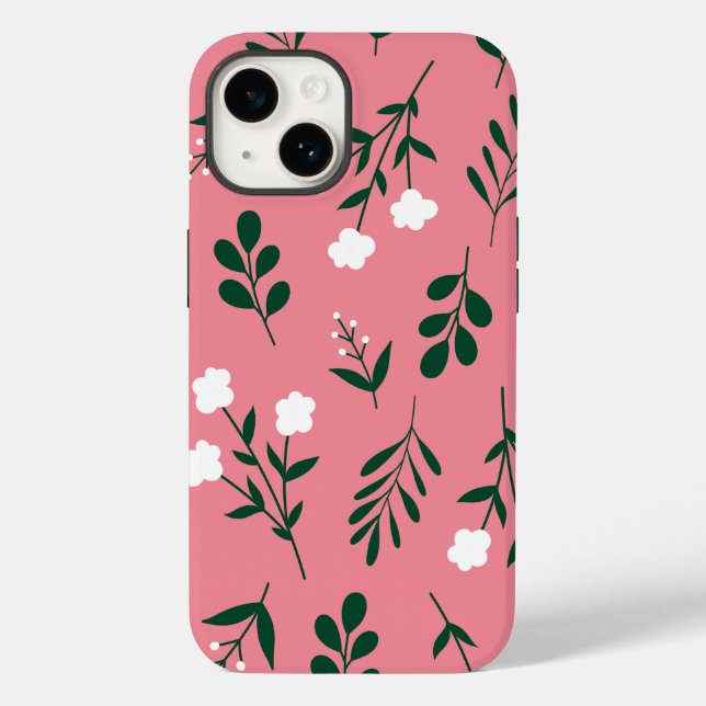 Funda De Case-Mate Para iPhone Floral Rústica Elegante (Reverso )