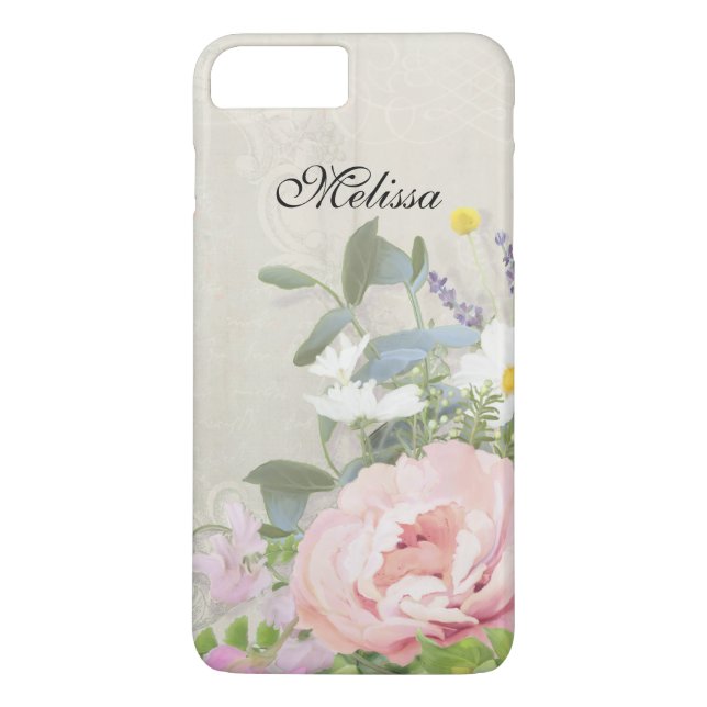 Funda De Case-Mate Para iPhone Floral Rústica Elegante (Reverso)