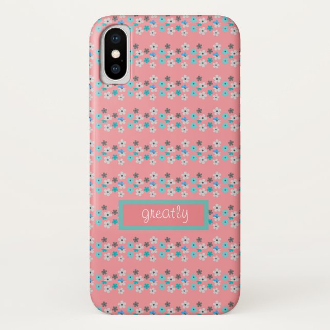 Funda De Case-Mate Para iPhone Floral Rustica Moderna (Reverso)
