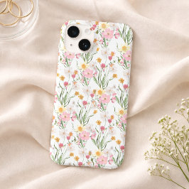 Funda Para iPhone 14 De Case-Mate Floral silvestre de acuarela rosa verde