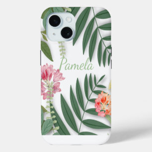 Funda Para iPhone 15 Floral tropical