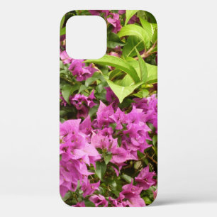 Funda Para iPhone 12 Floral Tropical Morada Bougainvillea