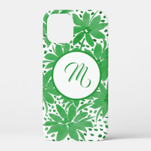 title_seo2 Floral verde contemporánea monogramada