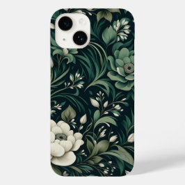 Funda Para iPhone 14 De Case-Mate Floral verde de esmeralda oscura