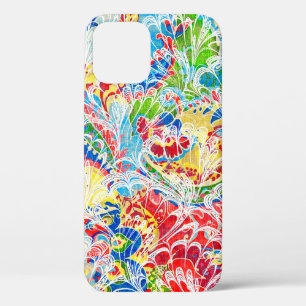 Funda Para iPhone 12 Floral vintage de color